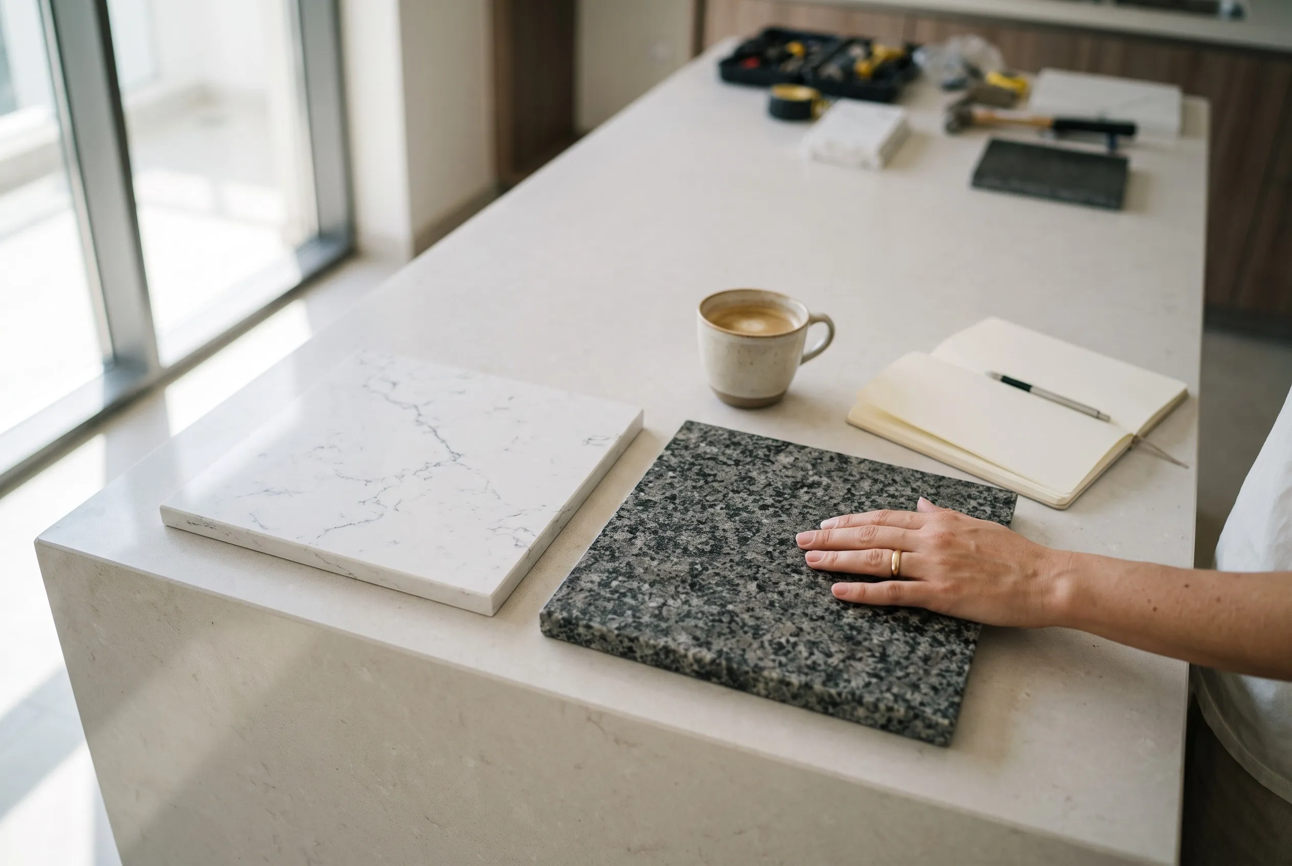 Quartz vs Granite Countertops in Dubai Kitchens